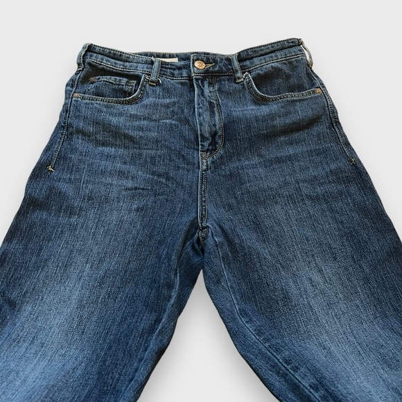 Anthropologie Pilcro Crop High Rise Wide Leg Medium Wash Denim Jeans Women’s 26 - Picture 3 of 15